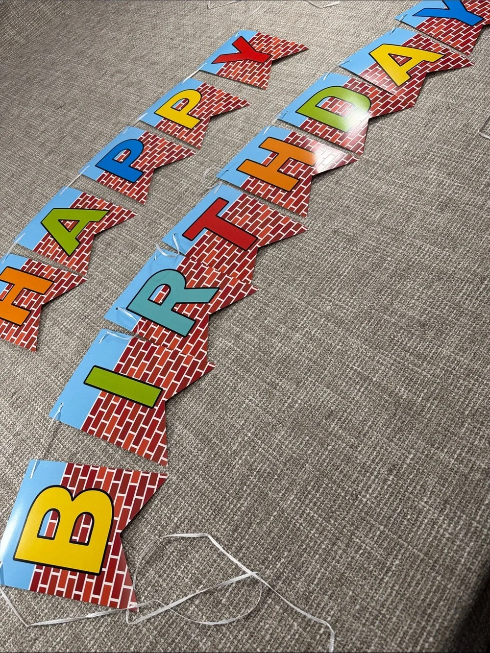 Colorful 'Birthday' Pennant Banner - Blue, Red, Yellow, Green